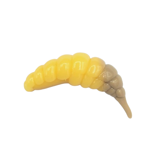 FishUp Ozi 1.2 Bienenmadenimitat | Käsearoma – Softbait Für Forelle Und Barsch In 3 Cm – Farbe: Cheese / Coffee Milk