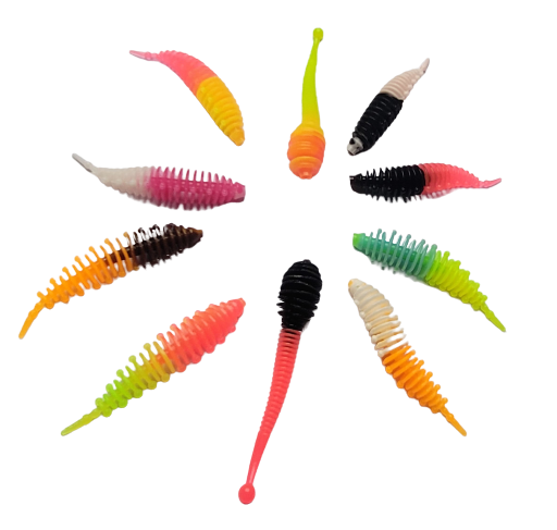 Boroda Baits Ayra / Antares Softbaits In Mixed Colours Mit Käse-Aroma 8 + 2