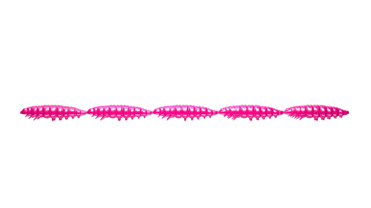 Libra Lures Larva Multi | 25mm | Forellenköder supersoft | Inhalt: 25 Stück | Aroma: Käse | Farbe: 019 Hot Pink