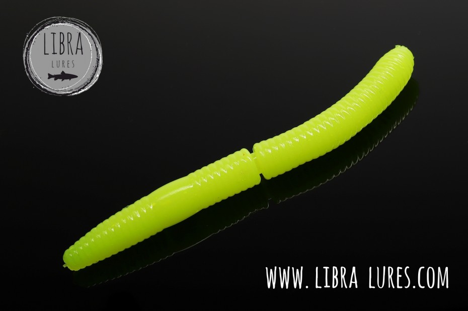 Libra Lures Fatty D`Worm 75mm | Forellenköder supersoft | Inhalt: 8 Stück | Aroma: Käse | Farbe: 006 Hot Yellow Limited Edition