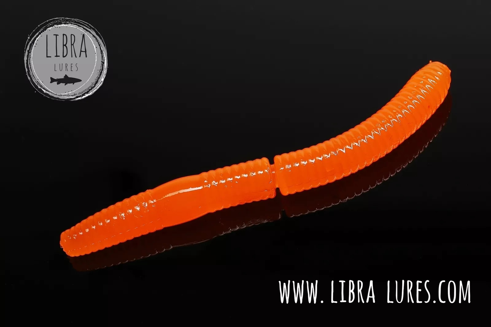 Libra Lures Fatty D`Worm 65mm | Forellenköder supersoft | Inhalt: 10 Stück | Aroma: Käse | Farbe: 011 Hot Orange