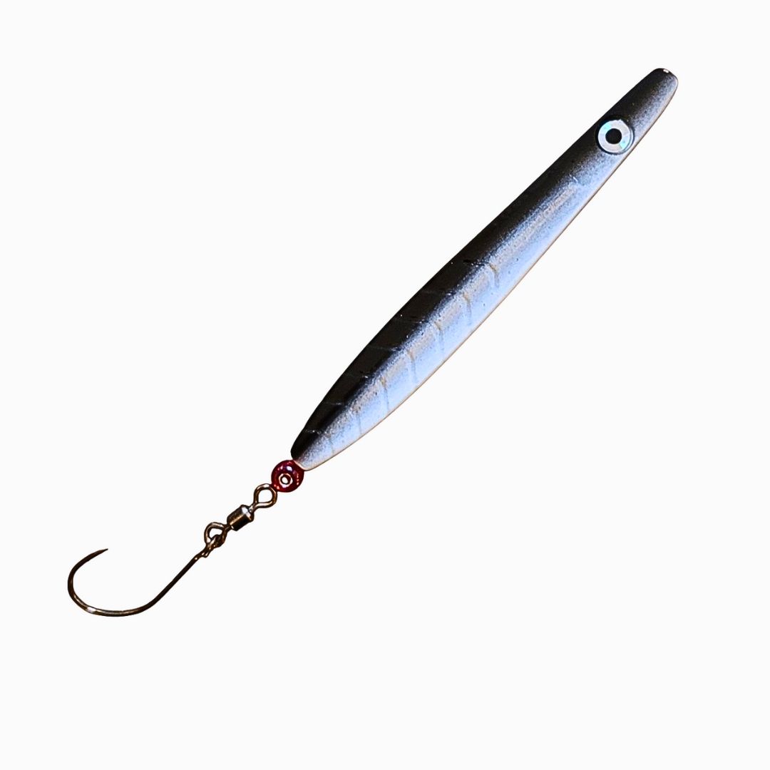 ParaLAXX Inlineblinker 5 gr. (6,5 cm) – Durchlaufblinker für Forelle & Meerforelle | Ready-to-Fish Set mit Einzelhaken, Tönnchenwirbel & Knotenschutz-Perle | Süß- & Salzwasser | UV-aktiv | Farbe: Schwarz- Weiß