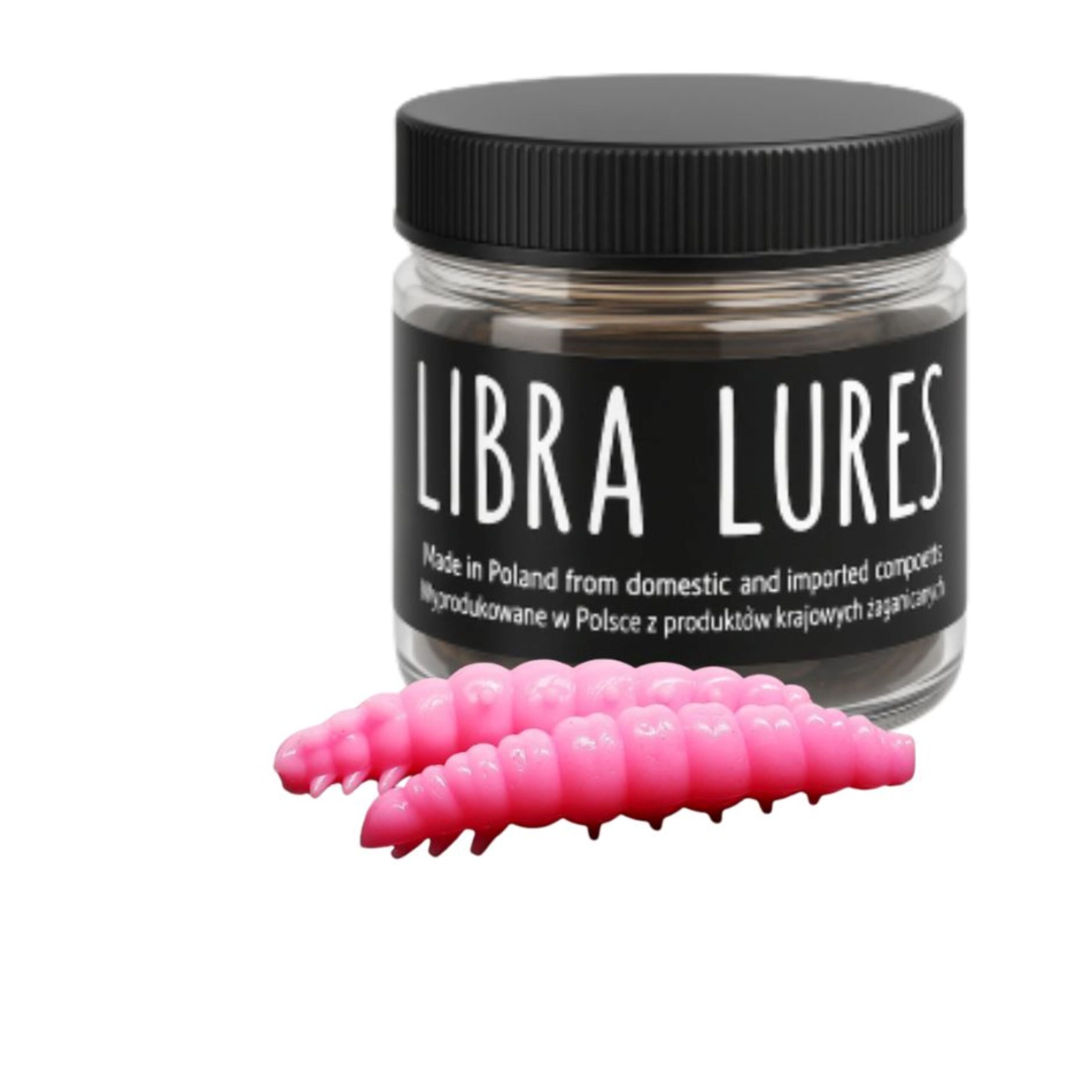 Libra Lures Larva 30mm | Forellenköder Supersoft | Inhalt: 15 Stück | Aroma: Knoblauch | Farbe: 017 / Bubble Gum