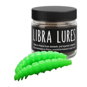 Libra Lures Larva 30mm | Forellenköder Supersoft | Inhalt: 15 Stück | Aroma: Knoblauch | Farbe: 026 / Hot Apple