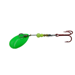 pro-bite Kuss der Schlange KDS - DAS ORIGINAL - in grün/Ultraleicht- Spinner mit Drillingshaken in 1 gr.