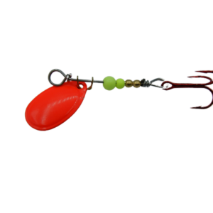 pro-bite Kuss der Schlange KDS - DAS ORIGINAL - in Fluo-orange/Ultraleicht- Spinner mit Drillingshaken in 1 gr.