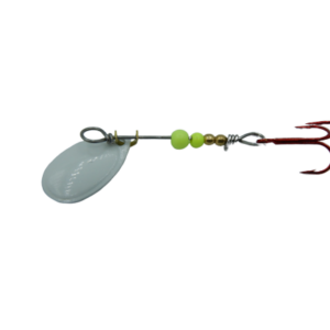 pro-bite Kuss der Schlange KDS - DAS ORIGINAL - in Fluo-Perlmutt/Ultraleicht- Spinner mit Drillingshaken in 1 gr.