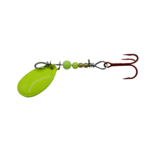 pro-bite Kuss der Schlange KDS - DAS ORIGINAL - in Chartreuse/Ultraleicht- Spinner mit Drillingshaken in 1 gr.