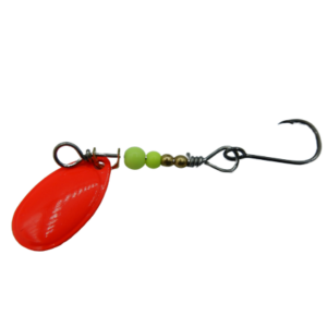 pro-bite Kuss der Schlange KDS - DAS ORIGINAL - in Fluo-orange/Ultraleicht- Spinner mit Einzelhaken ohne Widerhaken in 1 gr.