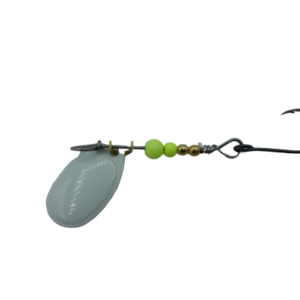 pro-bite Kuss der Schlange KDS - DAS ORIGINAL - in weiß/Ultraleicht- Spinner mit Einzelhaken ohne Widerhaken in 1 gr.