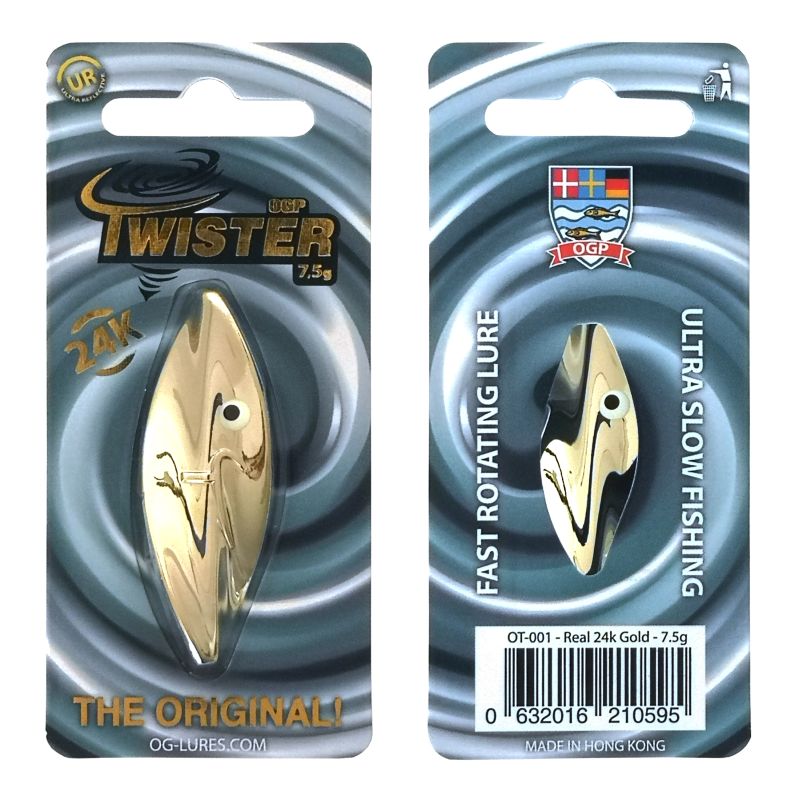 Twister OGP Durchlaufblinker in 7,5 gr. | Forellenblinker | Farbe: Real 24k Gold