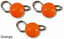 pro-bite Cheburashka aus Tungsten - Flexibler Jigkopf/zum ultraleichten Barsch- und Forellenangeln/Farbe: Orange/Gewicht: 0,75 gr.
